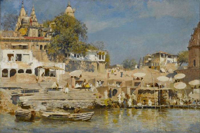 Edwin Lord Weeks Temples and Bathing Ghat at Benares oil painting image